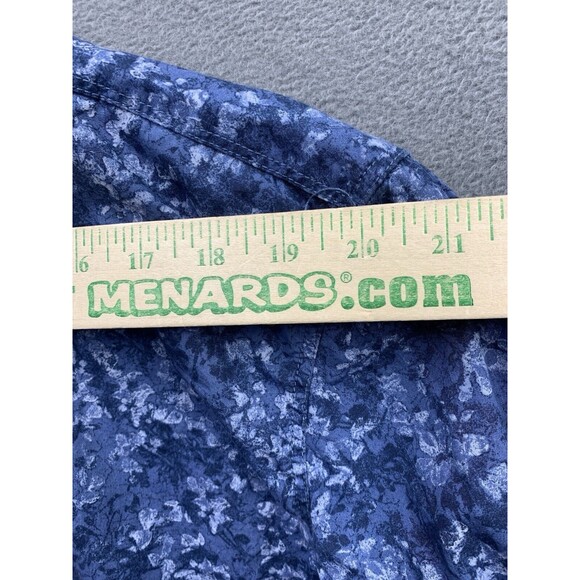 Calvin Klein Jeans Button Up Shirt Mens Size 2XL XXL Blue Floral Long Sleeve - Picture 5 of 16